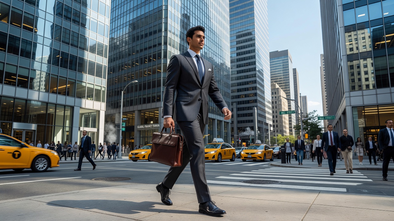 Professioneller Geschäftsmann im Finanzviertel